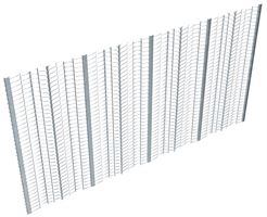 Metalna rešetka - nosač maltera 2,5x0,6m=1,50m²/ploča, visina žljeba 4mm, 20ploča/bunt, Z329900LO