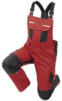 Latzhose QUALITEX IND, rot/anthrazit, 250 g/m², Gr. 56, Z41014-RALH56