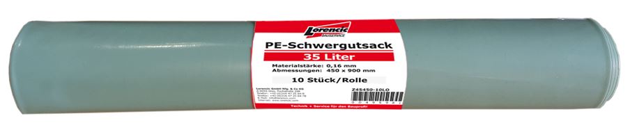 Vreće za veliki otpad 600x1200mm / 0,16mm zapremnina cca. 80l 10kom/rola, Z45600-10LO