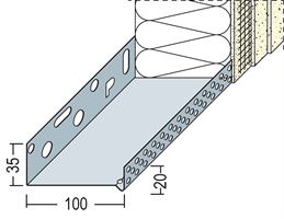 Početni koritasti-Sockeltrogprofil WDVS Alu 100mm 90810 (9150) 2,50lfm/Sta, 10Sta/Bd, 54Bd/Pal, Z490810