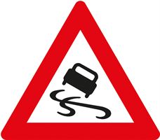 Verkehrszeichen §50/10, 1000/1,5mm, Schleudergefahr, Z50/10-1000