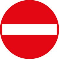 Verkehrszeichen §52/2, 480/1,5mm, Einfahrt verboten, Z52/2-480
