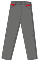 Radne hlače LO-ACTIVE antracit/crvene 245 g/m² vel. 62 5kom/pak, ZLO-ACTAR-BH62