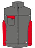 Zimski prsluk LO-ACTIVE antracit/crveni 245 g/m² vel. 52 5kom/pak, ZLO-ACTAR-WW52