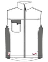 Zimski prsluk LO-ACTIVE bijele/antracit 245 g/m² vel. 46 5kom/pak, ZLO-ACTWA-WW46