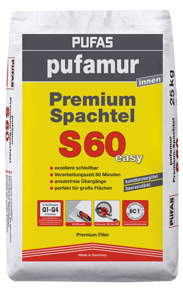 Premium masa za zaglađivanje PUFAMUR S60 EASY 25kg/vreća 32vreća/paleta, Z032406