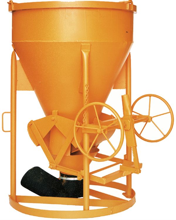 Silos za beton 1016H.14, 1500l cilindrično-konični oblik sa okretnim kolom, Z10880