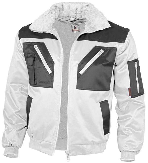 Pilotska jakna QUALITEX bijelo/siva, 265g/m², vel. XXL, Z23669XXL