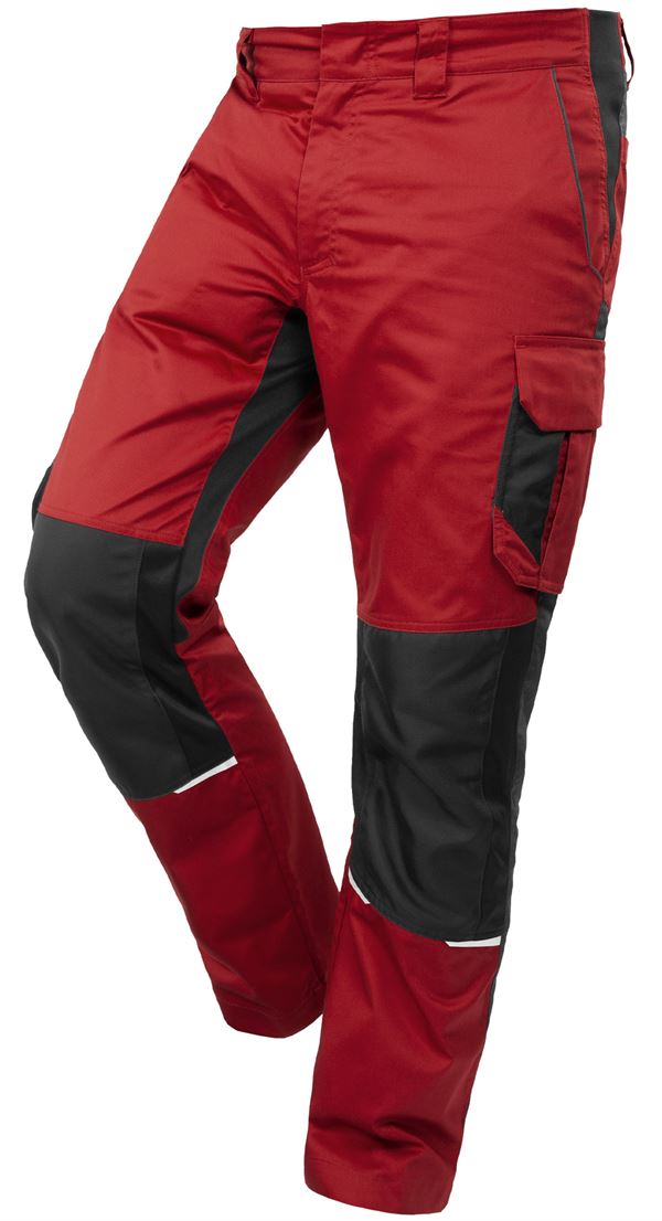 Bundhose QUALITEX IND, rot/anthrazit, 250 g/m², Gr. 54, Z42014-RABH54
