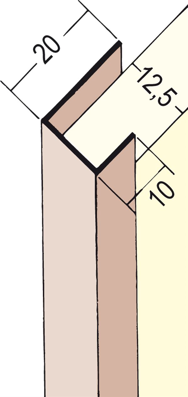 Obrubni profil PVC 3741 3m 1 bunt = 50 kom, Z43741300