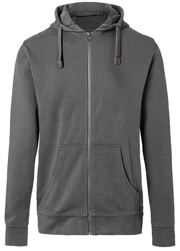 Kapuzen-Sweatjacke KÜBLER SHIRTS anthrazit 320 g/m², UV-Schutz UPF 50+, Gr. S, Z523697S