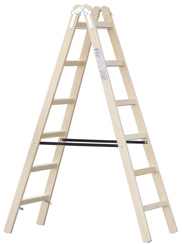 Drvene merdevine 6 stepenika, 1,90x0,52x0,13m, Z6X