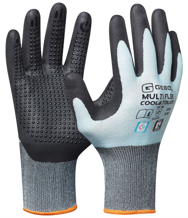 Radne rukavice za montažu MULTI FLEX COOL&TOUCH, plavo/crne, EN388+407, vel. 10, 12pari/pak, 72pari/karton, Z709378T