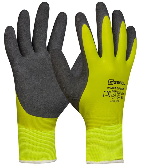 Radne rukavice WINTER EXTREME, žuto/crne, EN388+511, vel. 11, 6pari/pak, 36pari/karton, Z709383