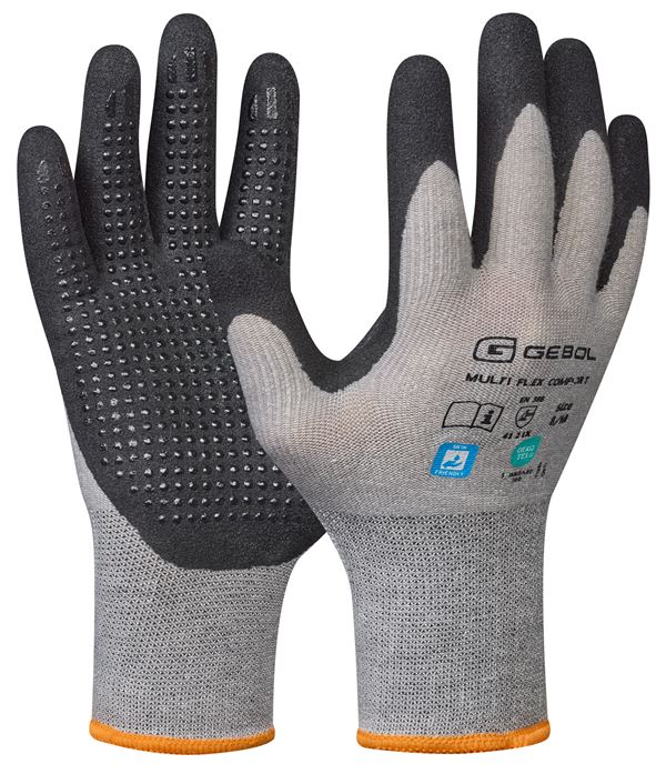 Radne rukavice za montažu MULTI FLEX COMFORT, sivo/crne, EN388, vel. 10, 12pari/pak, 72par/karton, Z709578