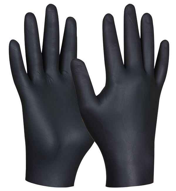 Rukavice jednokratne BLACK NITRIL ULTRA STRONG, bez pudera, vel. M, 80kom/pak, 10pak/kart, Z709630