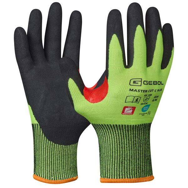 Radne rukavice za montažu MASTER CUT C PLUS, zeleno/crne, EN388, vel. 8, 12pari/pak, 72par/karton, Z709820