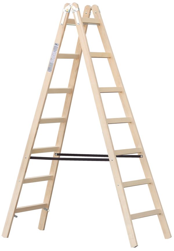 Drvene merdevine 7 stepenika, 2,19x0,56x0,13m, Z7X