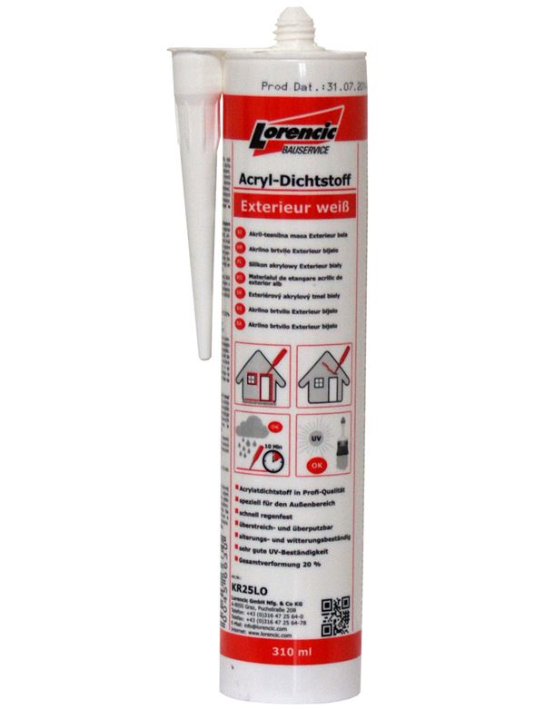 Akrilno brtvilo Exterieur bijelo 310ml 20kom/karton, ZKR25LO