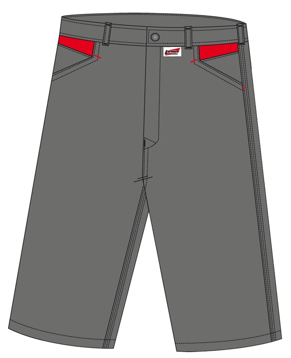 Kratke hlače LO-ACTIVE antracit/crvene 245 g/m² vel. 50 5kom/pak, ZLO-ACTAR-AS50