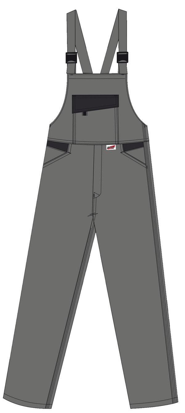 Pantalone s tregerima LO-ACTIVE antracit/crne 245 g/m² vel. 60 5kom/pak, ZLO-ACTAS-LH60