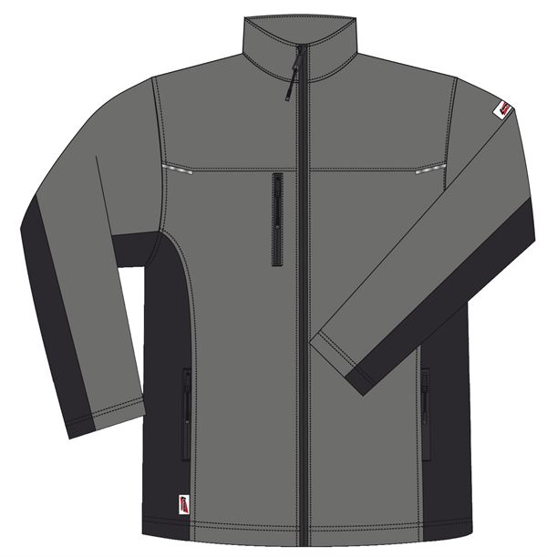 Softshell jakna LO-ACTIVE sivo/crna 300 g/m² vel. 58 5kom/pak, ZLO-ACTAS-SJ58