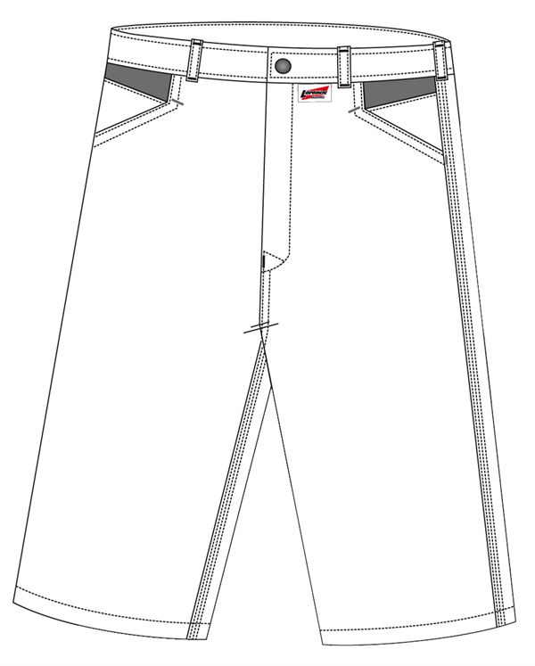 Kratke hlače LO-ACTIVE bijele/antracit 245 g/m² vel. 60 5kom/pak, ZLO-ACTWA-AS60