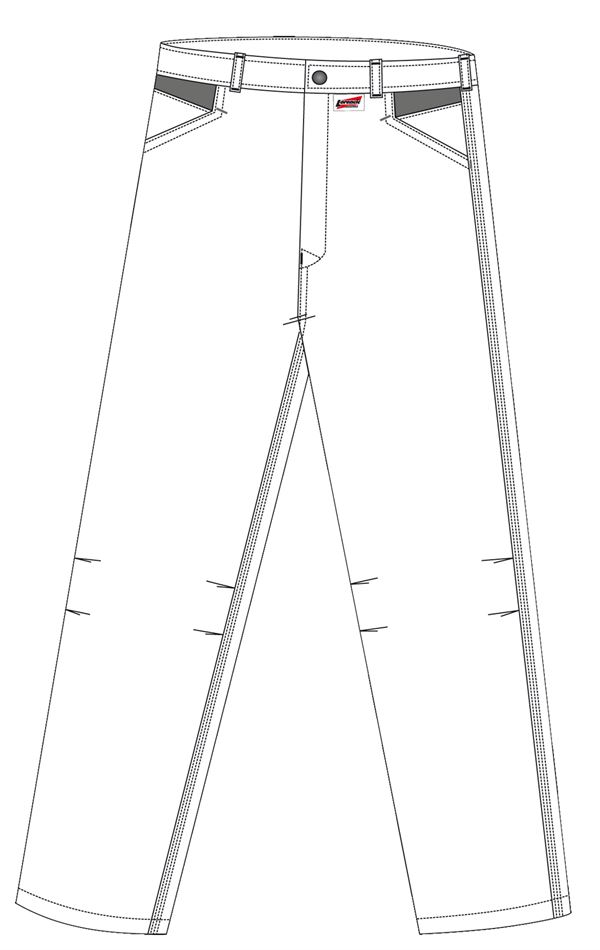 Radne hlače LO-ACTIVE bijele/antracit 245 g/m² vel. 46 5kom/pak, ZLO-ACTWA-BH46