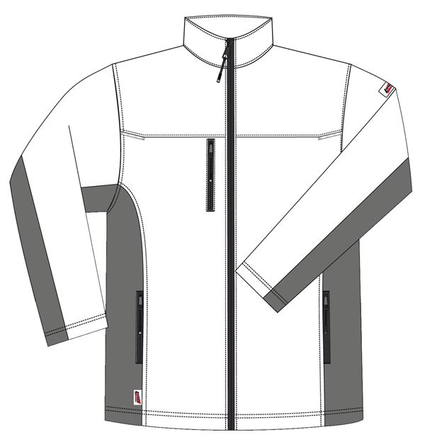 Softshell jakna LO-ACTIVE bijela/antracit 300 g/m² vel. 58 5kom/pak, ZLO-ACTWA-SJ58