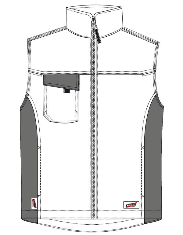 Zimski prsluk LO-ACTIVE bijele/antracit 245 g/m² vel. 50 5kom/pak, ZLO-ACTWA-WW50