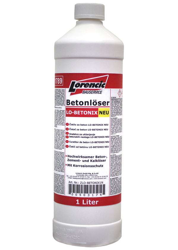 =§= Sredstvo za uklanjanje betonskih naslaga LO-BETONIX NEU 1l/flaša 12Flaša /Kart 40Kart/Pal, ZLO-BETONIX1N