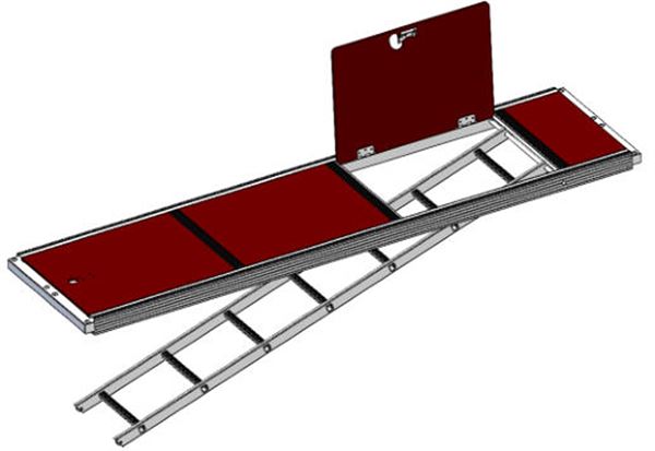 Podnica aluminijumska 2,5x0,64m s vratima i merdevinama, ZSIGP0401